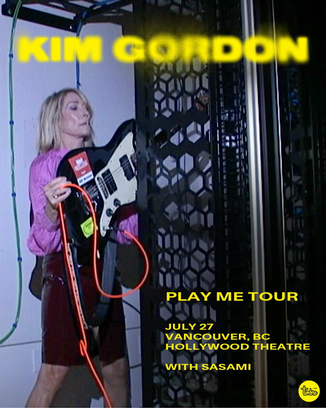 Performing/Guzzing Kim Gordon サイン入り KIM GORDON - PLAY ME TOUR at Hollywood Theatre